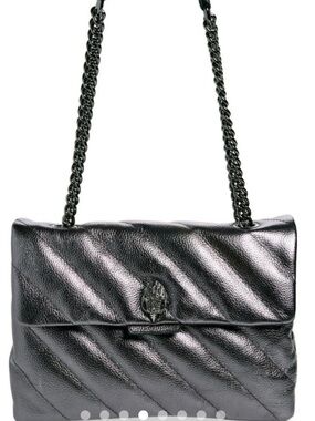 Kurt Geiger Quilted Metallic Bag in Gunmetal never worn